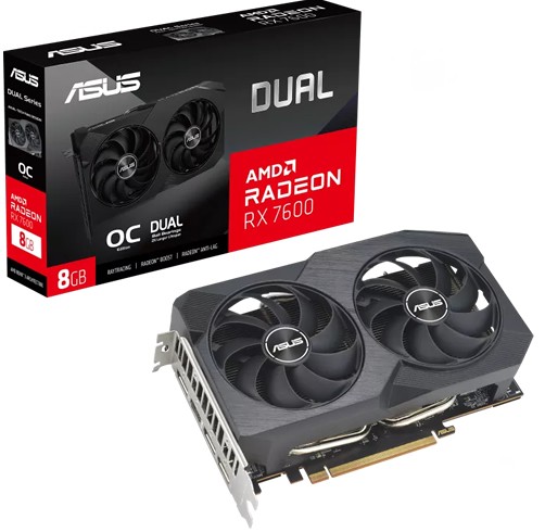 Asus Dual AMD Radeon RX 7600 V2 8GB OC