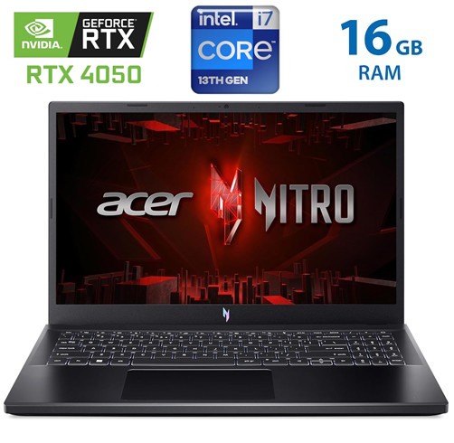 Acer Nitro  V15 - i7 13620H - RTX 4050-16GB- SSD